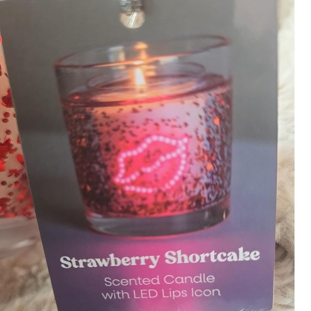 Room Essentials Strawberry Shortcake LED Lips Candle Target 2025 Valentine's
